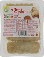 4 nems au poulet sauce nuoc mam