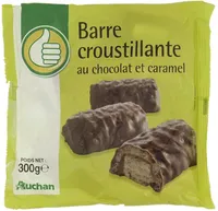 Barres croustillantes au chocolat et caramel