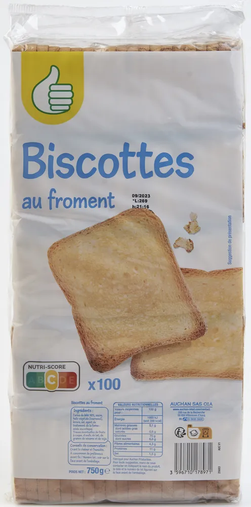 Biscottes au froment