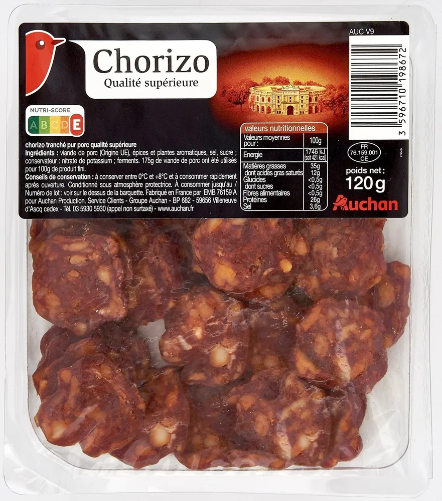 Chorizo qualité supérieure