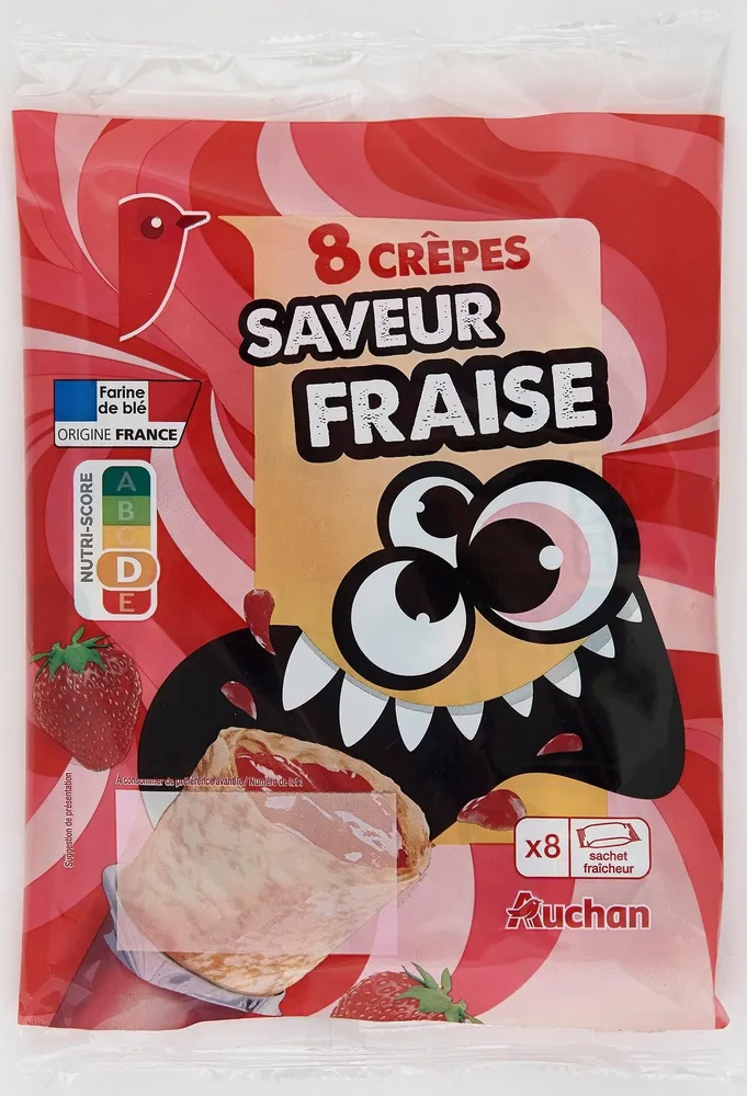 Crêpes saveur fraise