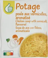 Potage façon poule aux vermicelles, aromatisé