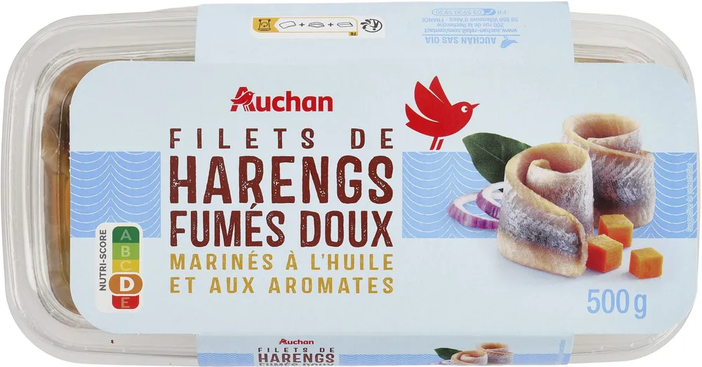 Filets de Harengs fumés doux marinés à l'huile et aux aromates