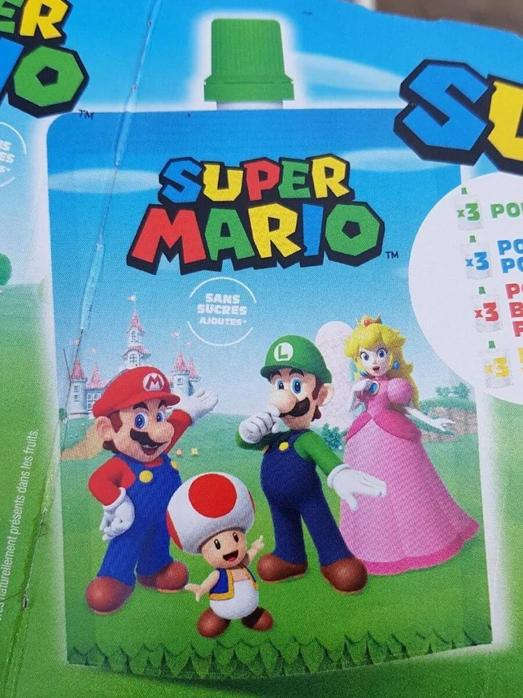 Gourde compote super Mario pomme