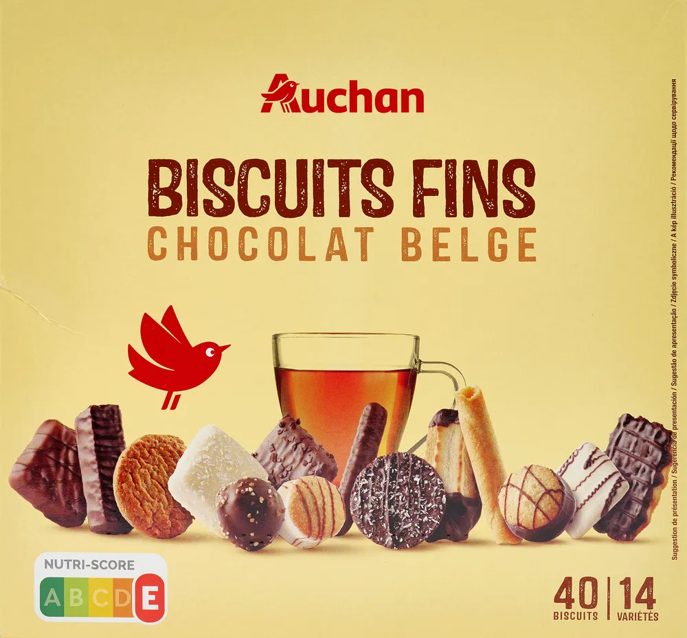 40 Biscuits fins - chocolat belge