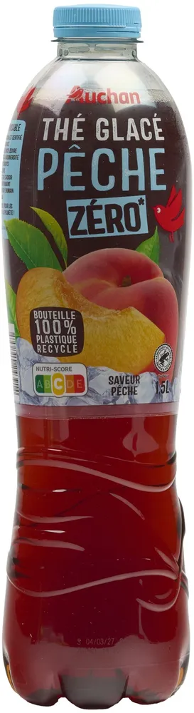 Thé glacé saveur Pêche Zéro* * sans sucres