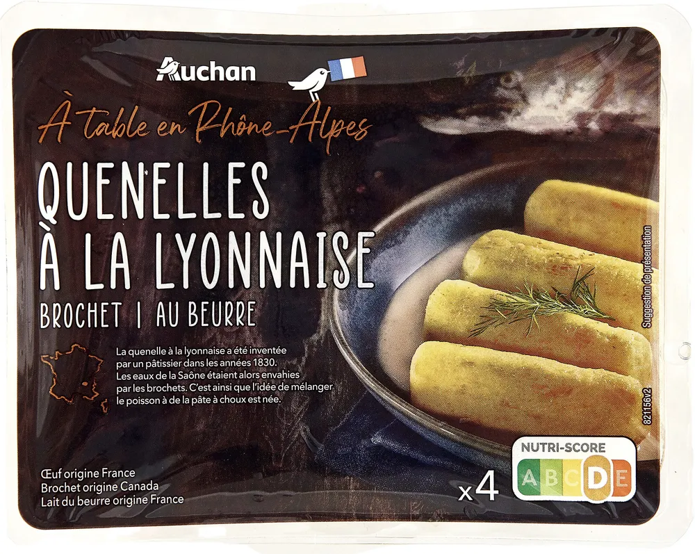 Quenelles de brochet à la lyonnaise, au beurre