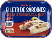 Filets de sardines à l'huile de tournesol et au piment