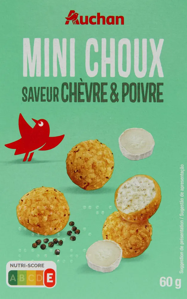 Mini choux saveur chèvre et poivre