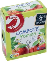 Compote' Pomme - 30% de sucre**par rapport à une compote classique