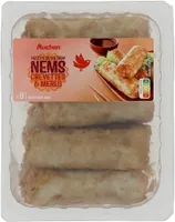 RECETTE D'ASIEnems crevettes, merlu, sauce nuoc mamPICTO : 8 nems + 3 sachets de sauce