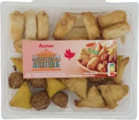 RECETTE D'ASIEASSORTIMENT ASIATIQUEX24 6 MINI NEMS PORC4 MINI NEMS CREVETTES6 BOULETTES PORC THAI4 SAMOSSAS POULET4 SAMOSSAS BOEUFSAUCES NUOC MAM et AIGRE DOUCE