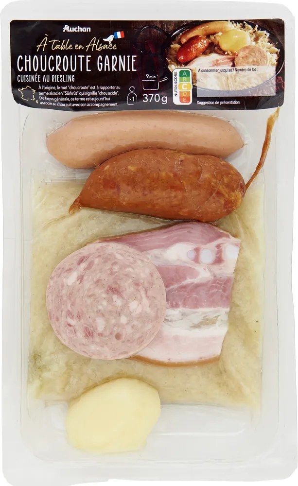 Choucroute garnie d'Alsace cuisinée au Riesling