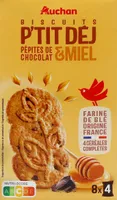 Biscuits p'tit déj pépites de chocolat et miel