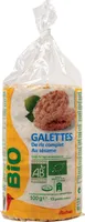 Galettes de riz complet au sésame issues de l'agriculture biologique