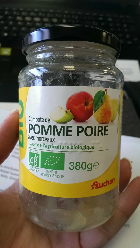 Compote de pomme poire avec morceaux