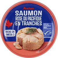 Saumon rose du Pacifique en tranches