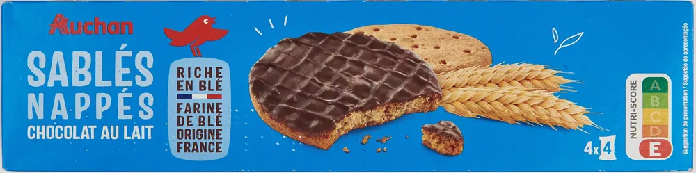 Sablés nappés chocolat au lait