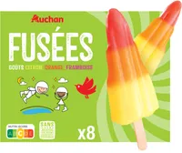 Fusées goûts citron, orange et framboise