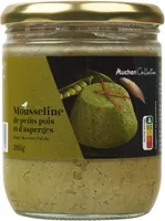 Mousseline de petits pois et d'asperges Pointe de la crème fraîche