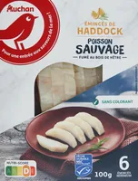 Emincés de haddock sans colorant - poisson sauvage - fumé au bois de hêtre