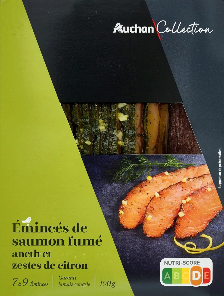 Emincés de saumon fumé aneth et zestes de citron