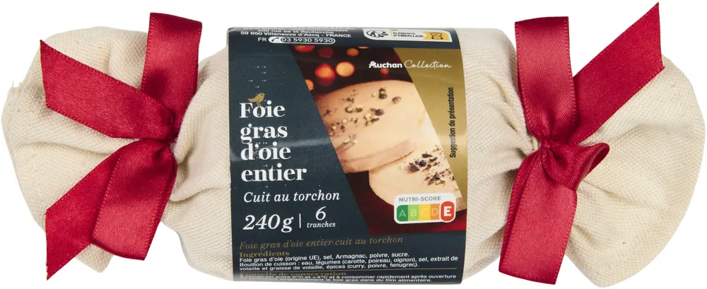 Foie gras d'oie entier cuit au torchon