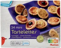 24 mini Tartelettesfromages - olives/tomates - champignons - poireaux/saumon.