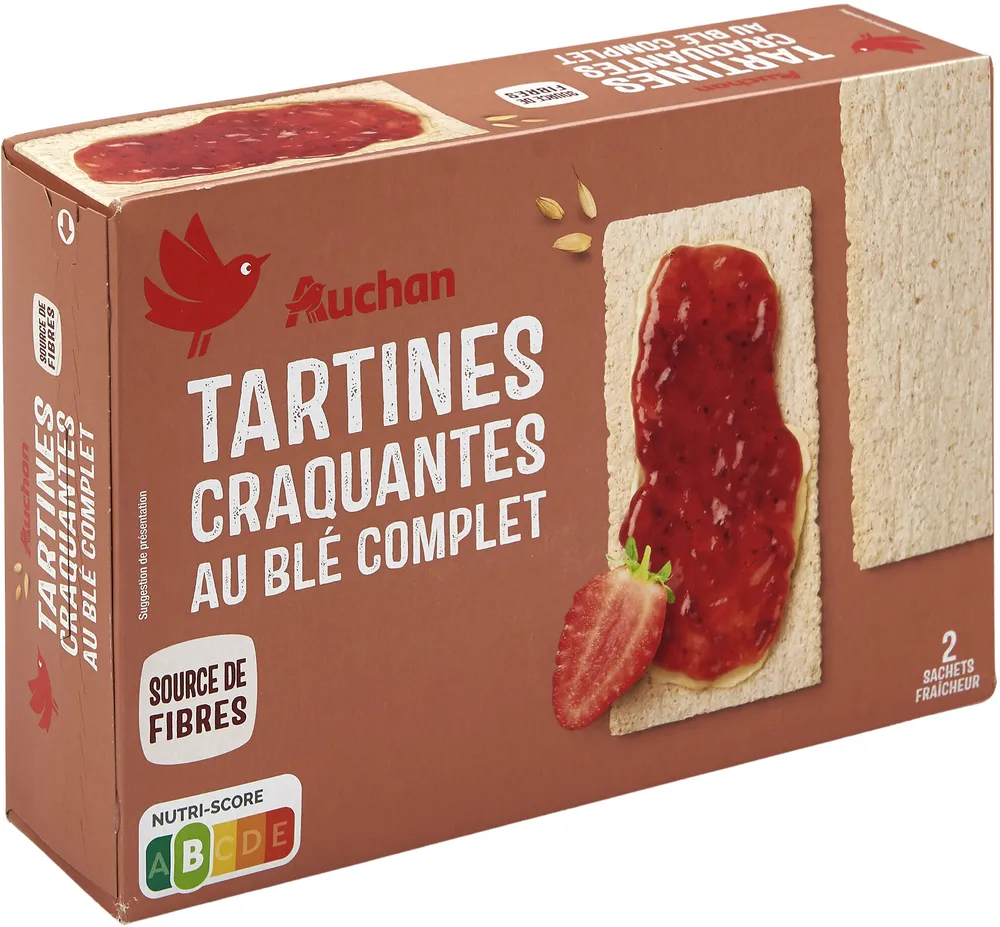 Tartines craquantes au blé complet