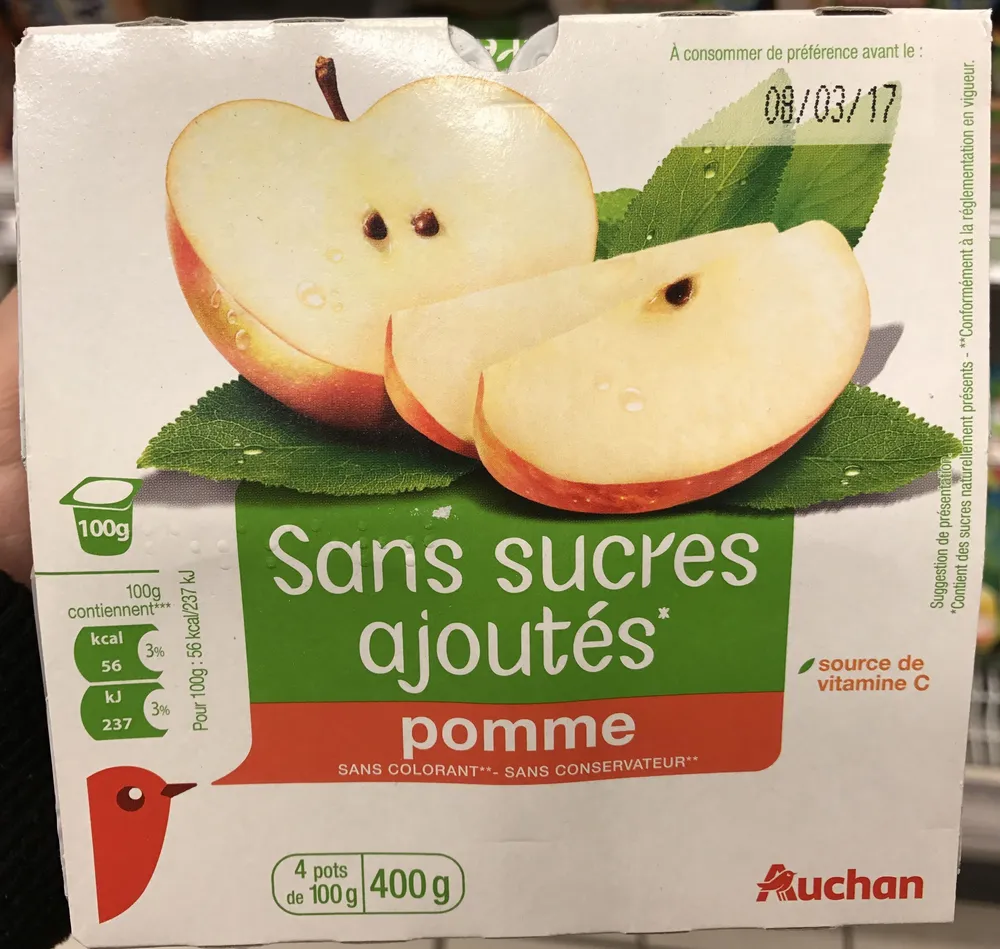 Sans sucres ajoutés Pomme
