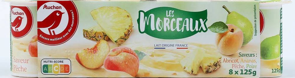 Les morceauxSaveur Abricot Ananas Pêche Poire