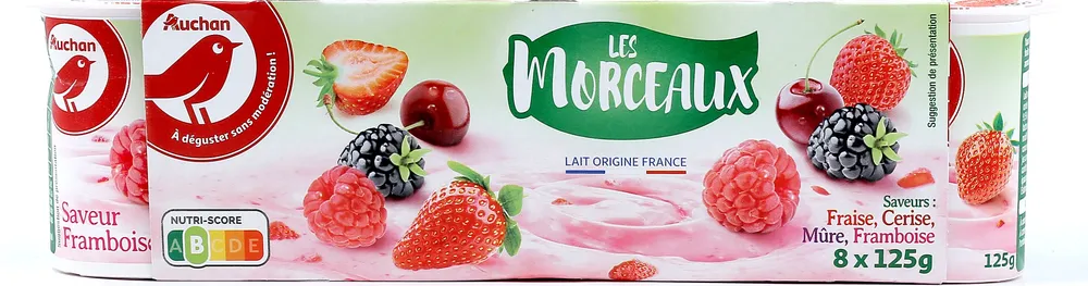 Les morceauxSaveurs : Fraise Cerise Mûre Framboise