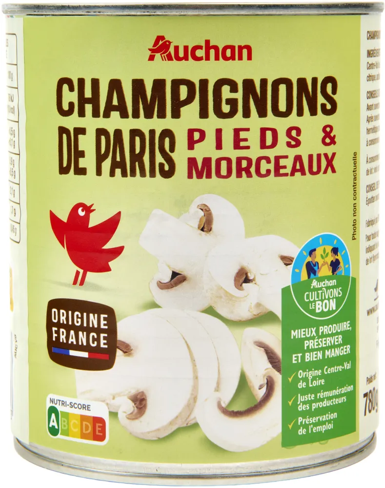 Champignons de Paris Pieds et morceaux