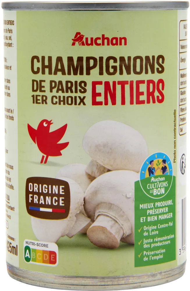 Champignons Entiers 1er choix