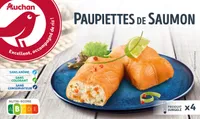 4 Paupiettes de saumon farcies de poissons blancs, de saumon et de noix de saint jacques*