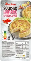 2 QUICHES LORRAINECRÈME FRAÎCHE, LARDONS FUMÉS et EMMENTAL