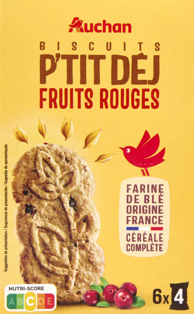 Biscuits P'tit Déj Fruits Rouges