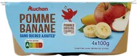Pomme banane sans sucres ajoutés** contient des sucres naturellement présents.