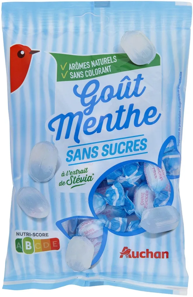 goût MENTHE SANS SUCRESà l'extrait de Stévia*