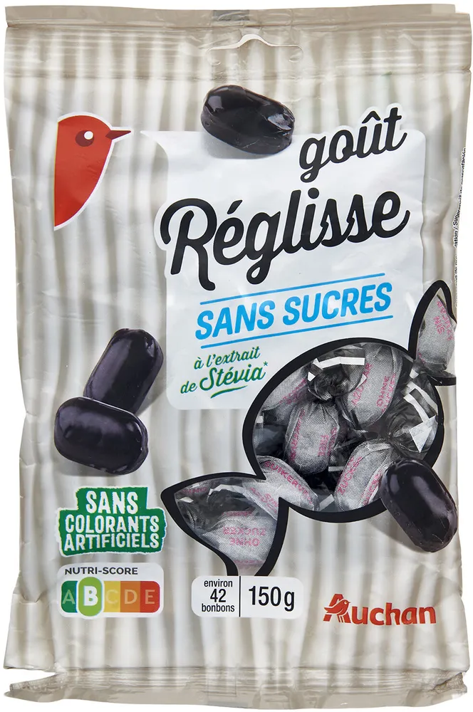 goût Réglisse sans sucres à l'extrait de Stévia*