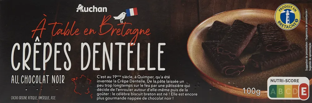 Crêpes dentelle au chocolat noir