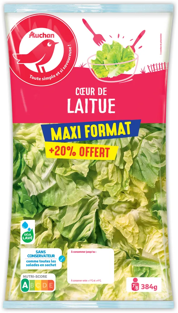 Coeur de laitue maxi format + 20% offert
