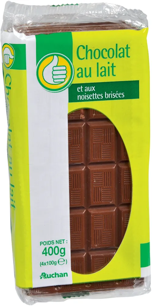 Lait et noisettes brisées