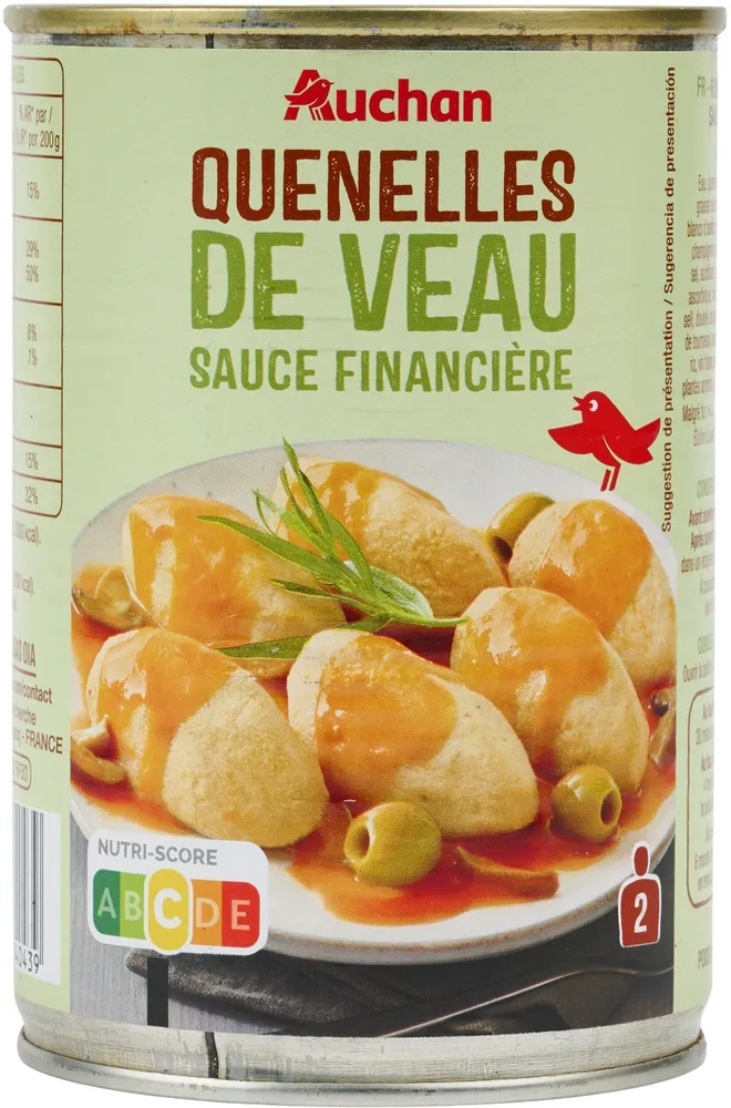 Quenelles de veau sauce financière