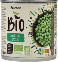 Petits pois biologiques sans sucres ajoutés*