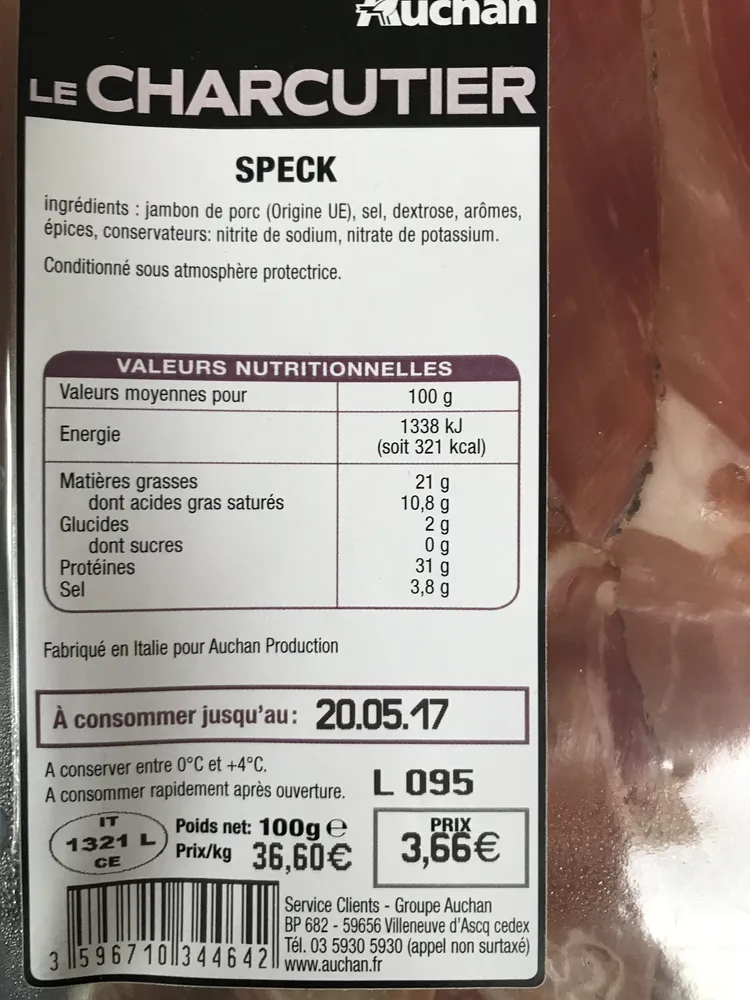 Le charcutier Speck