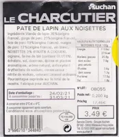 Le Charcutier pâté de lapin aux noisettes