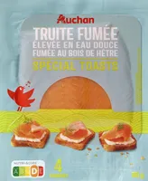 Truite fumée élevée en eau douce fumée au bois de hêtre - Spécial toasts