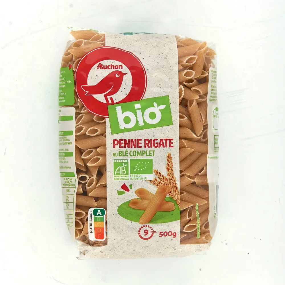 Penne Rigate au blé complet BIO 500g
