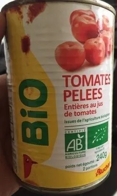 Tomates pelées entière au jus de tomates issues de l'agriculture biologique
